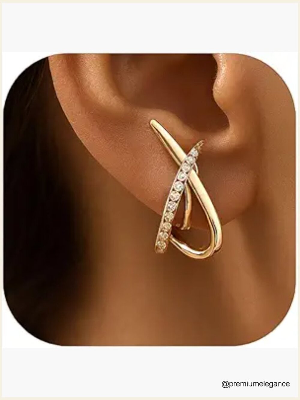 14K Gold Plated Clip On Earrings for Women Hypoallergenic Non Pierced Dainty